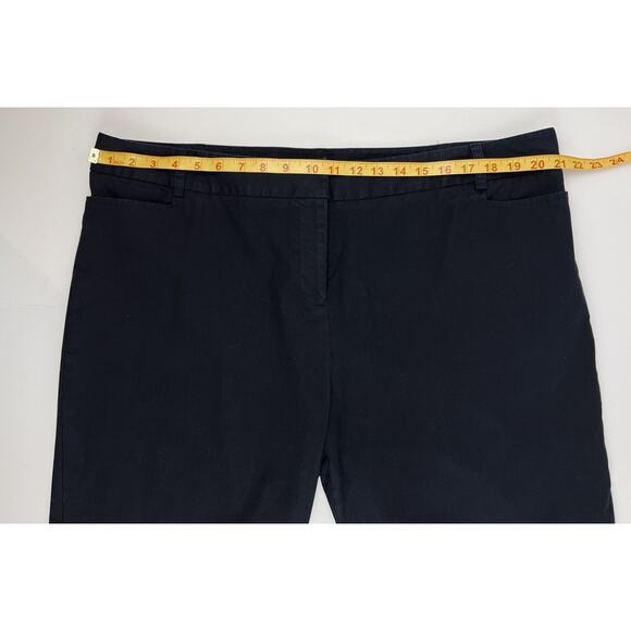 Relativity Cropped Pants Womens 20W Black Cotton Chino Stretch - Picture 5 of 7